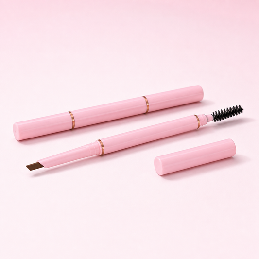 Coconut Oil Infused Dual End Eyebrow Pencil Slanted Tip Brow Definer with Brush