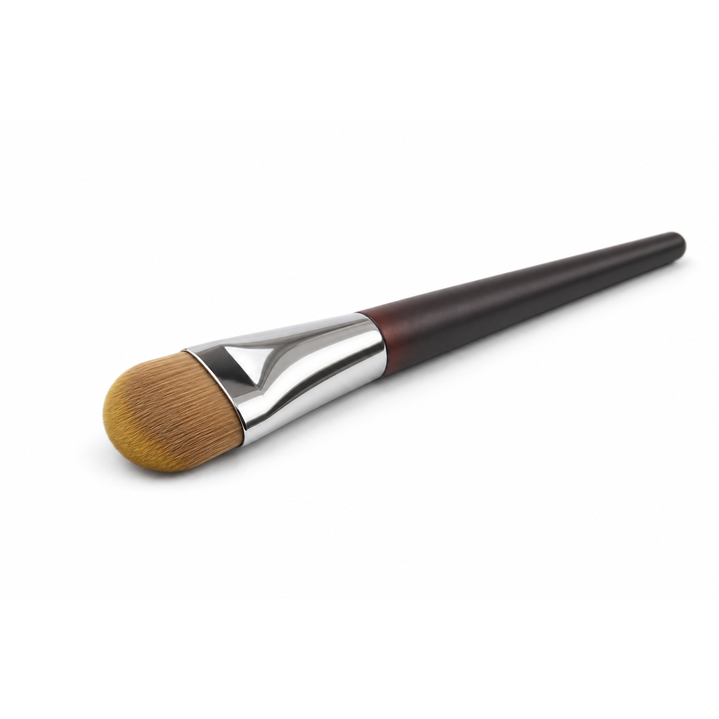 Makeup Brush Single Foundation Wood Handle Non-Marking Tongue Type Cosmetics