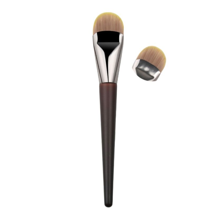 Makeup Brush Single Foundation Wood Handle Non-Marking Tongue Type Cosmetics