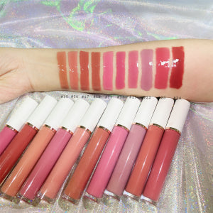 women makeup glitter lipgloss nude glossy lip gloss
