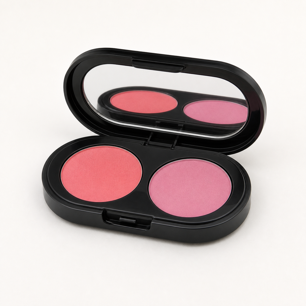 Cheek Blusher 2 Color In 1 Soft Smooth Makeup Mineral Press Powder Blush Powder