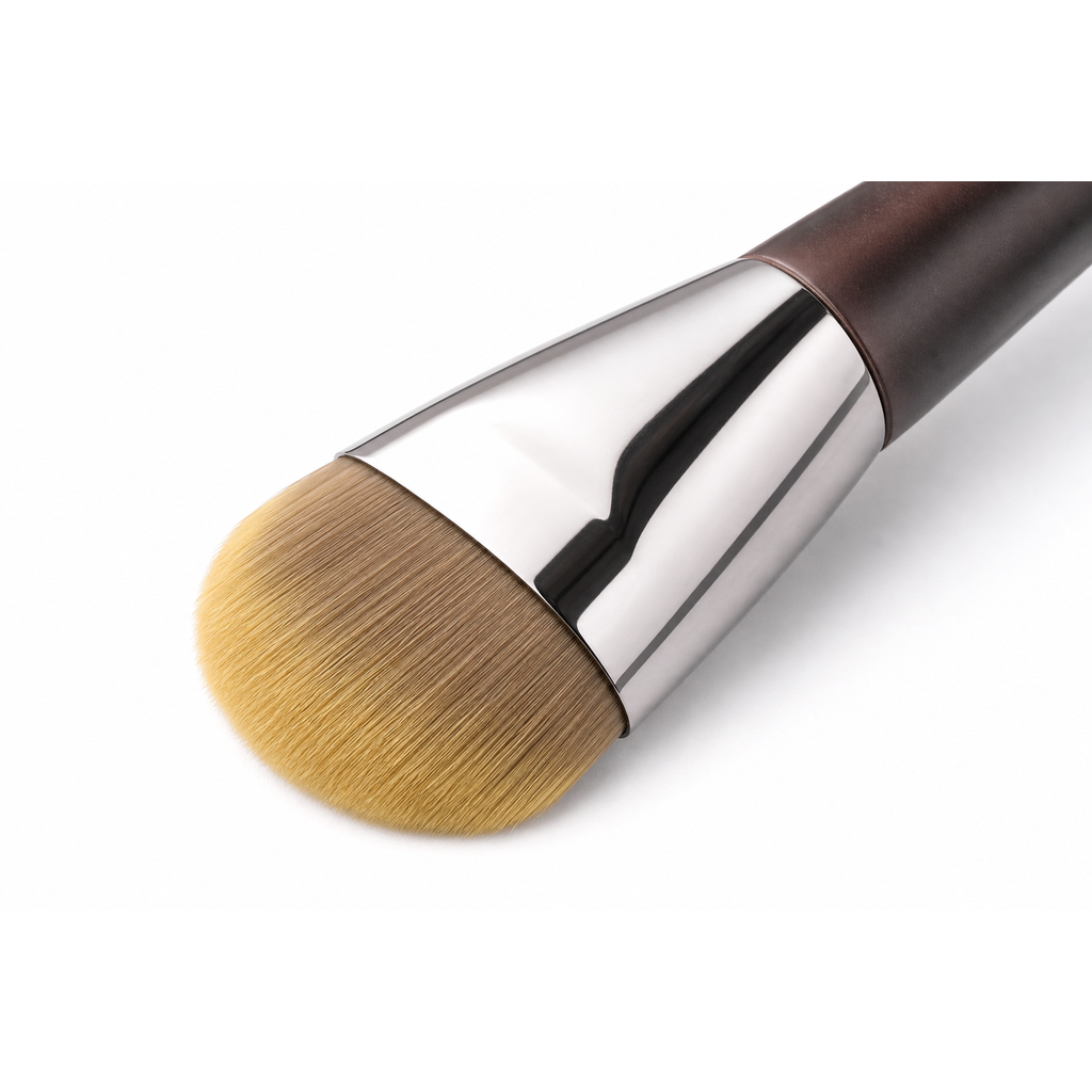 Makeup Brush Single Foundation Wood Handle Non-Marking Tongue Type Cosmetics